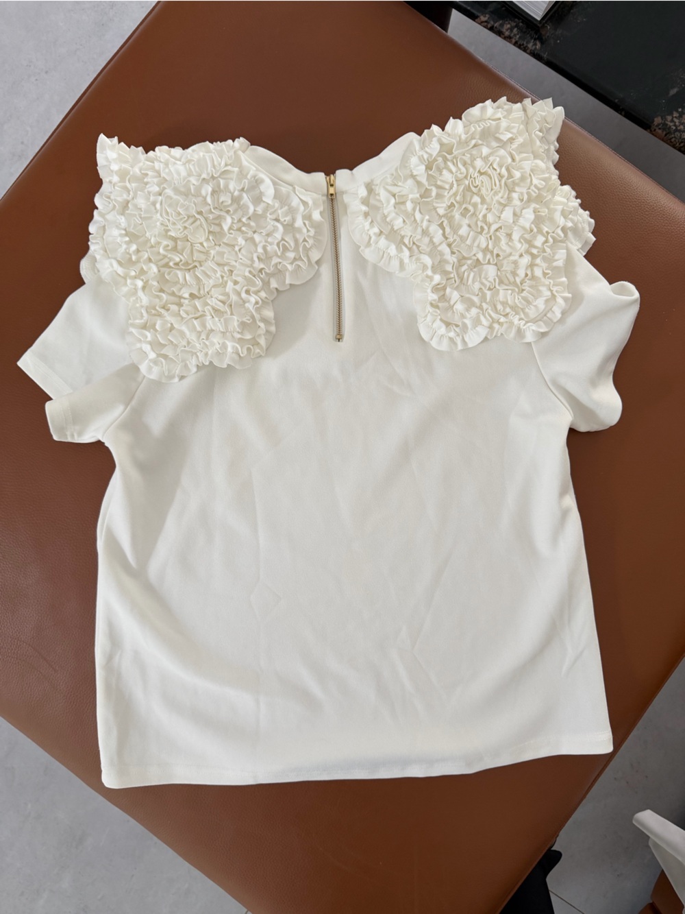 Gracia Ivory 3D Rosette Strapless Top Small Coquette Bridal Corset Blouse - Picture 2 of 7